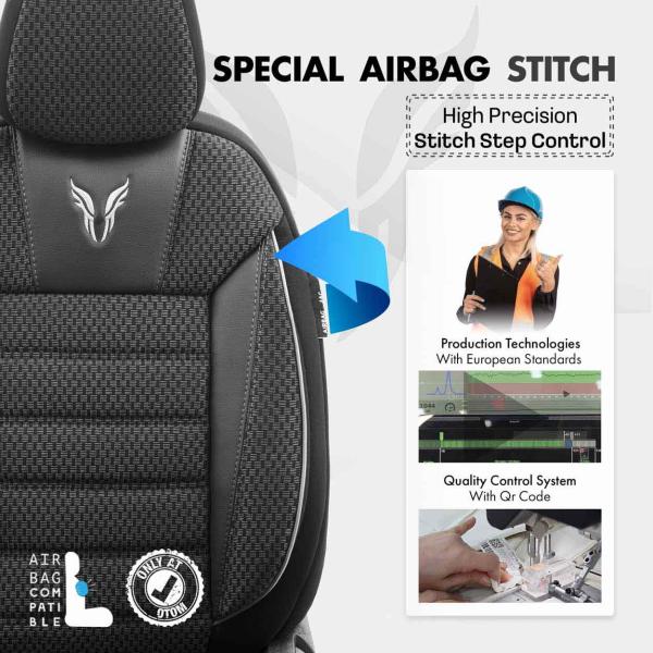 Auto Sitzbezug Set Universal Vorne und Hinten Komfortabel Komplett Set